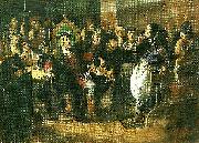 Carl Larsson konug gustaf vasa anklagar peder sunnanvader infor domkapitelet i vasteras china oil painting reproduction